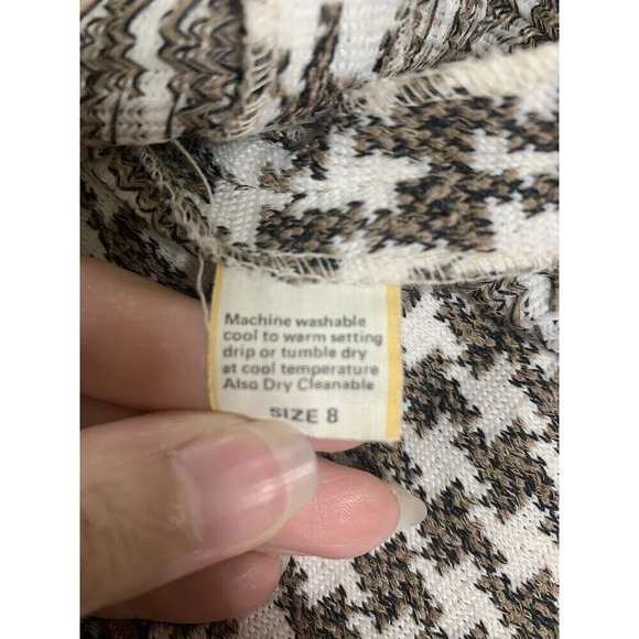 Vintage 70’s James Kenrob By Dalton Hounds Tooth Brown & White Blazer Size 8 - Picture 5 of 6